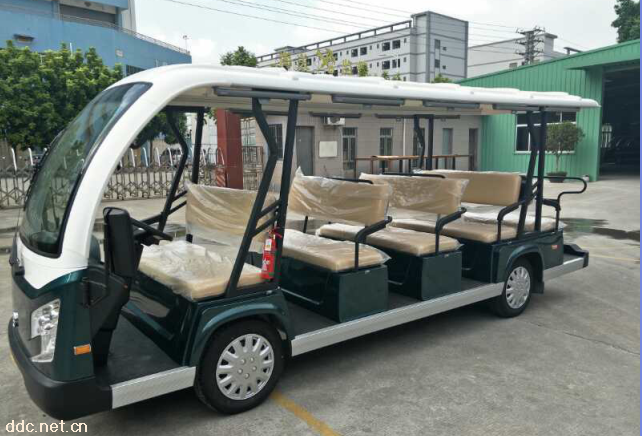 敞开式15座进口酒店载客电动观光车